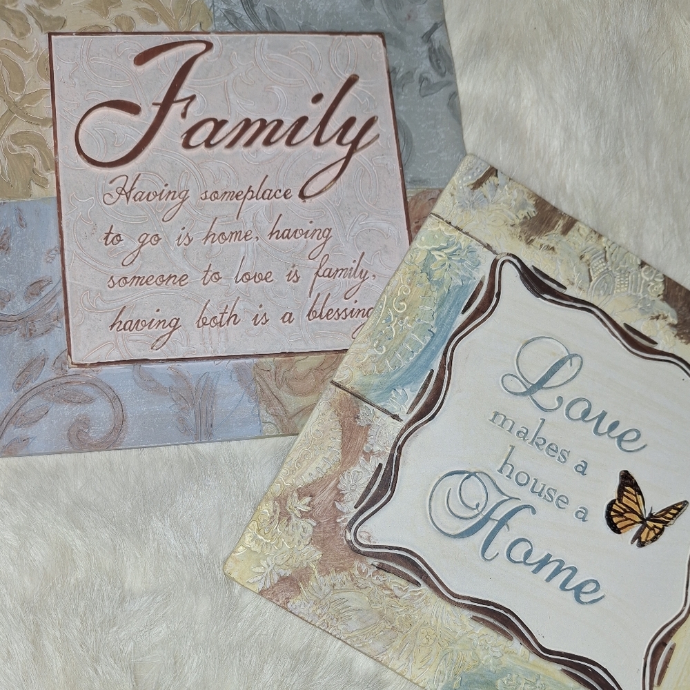 Decorative Wall Art Set with Inspirational Quotes